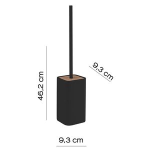 Giglio porta scopino da bagno con altezza 46.2 cm nero opaco zaino per 1 - Product Image 2