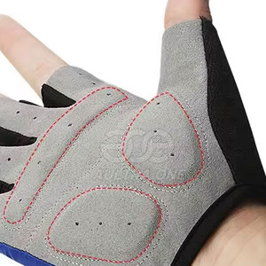 Gants de cyclisme mi-doigts en cuir tendance pour hommes, respirants, légers, antidérapants, avec fermeture auto-agrippante, pour le sport et le fitness - Product Image 6
