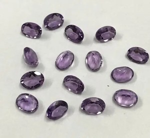 7mm 8mm 9mm Natural púrpura amatista facetada corte ovalado calibrado piedras preciosas sueltas para la fabricación de joyas fabricante fábrica en línea - Product Image 1