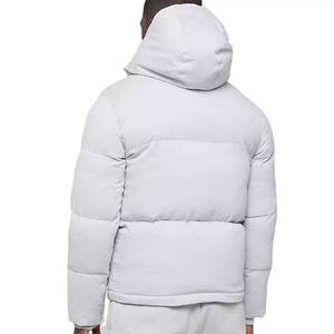 Chaqueta acolchada con cuello levantado, chaqueta acolchada deportiva con capucha, chaqueta acolchada negra resistente a la ducha, chaqueta acolchada ligera con capucha - Product Image 5