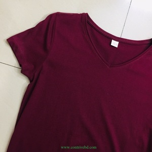 Camiseta de lujo con cuello redondo y hombros caídos para mujer, Camiseta de algodón 100%, diseño de logotipo personalizado, ropa de calle informal de talla grande, corta - Product Image 3