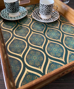 ถาดเสิร์ฟไม้มะม่วงพร้อมที่จับสำหรับของขวัญแต่งงานหรือถาดเสิร์ฟตกแต่งดีไซน์คลาสสิก - Product Image 5