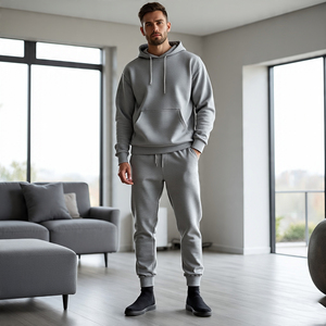 Fleece <b>Jogger</b>,<b>Men</b> Sportswear Jogging Wear Sweatsuit Tracksuit <b>Slim</b> <b>Fit</b> Pullover Sweatshirt and Sweatpants Workout Sweatsuit - Product Image 3