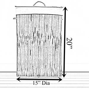 Panier à linge en bambou durable et élégant avec poignées Solution parfaite pour trier vos vêtements - Product Image 4