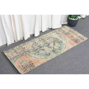 Tapis en Laine Turc Orange Vert Vintage de 16x38ft à Tissage Plat Design Patchwork pour Décoration de Salon de 4m de Largeur avec Support en Latex - Product Image 3