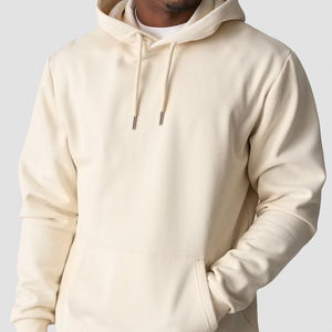 Sweatshirts à capuche d'hiver pour hommes 100% coton décontracté mode manches régulières col à capuche solide fabrication en gros - Product Image 4