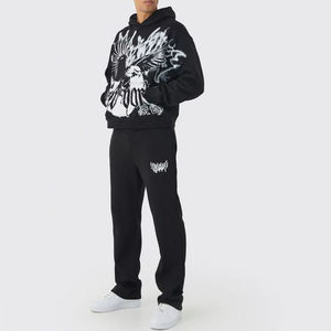Top venta de gran tamaño Boxy Seams Eagle gráfico Chándal Nueva llegada Ropa de invierno Pullover Chándales - Product Image 1