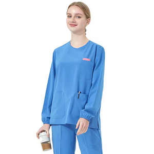 Ensembles de gommage à col rond et à manches longues Uniforme en matériau extensible - Product Image 1