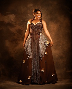 Elégant Bleu Royal Polyester Dirac Respirant Vêtements Traditionnels Africains Grande Taille Broderie Dorée Foulard Assorti pour - Product Image 4