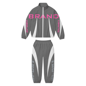 ชุดวอร์มกันลมแบบมีฮู้ดสำหรับฤดูใบไม้ร่วง  ผ้าไนลอน  ตัดต่อสี  กันน้ำ  พร้อมกางเกงขายาวสำหรับผู้ชาย - Product Image 1