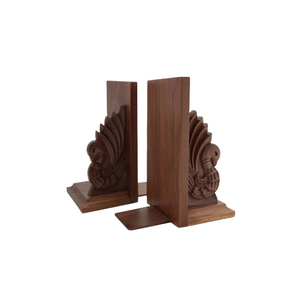 OEM personalizado moderno hogar Decoración mesa superior libro titular organizador Vintage madera recuperada sujetalibros minimalista artesanía técnicas - Product Image 5