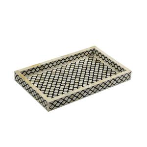 Bandeja de Hueso Incrustado Hecha a Mano de Estilo Lujoso para Mesa de Comedor y Servicio a Precio Económico, Bandeja Artesanal de Hueso Incrustado - Product Image 2