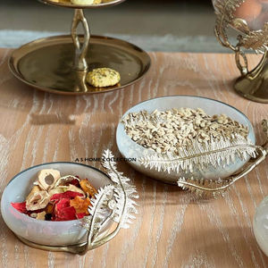 Bol de conception supérieure en métal en aluminium plaqué noir de Style nordique fabriqué à la main élégant pour le décor de pièce maîtresse de Table - Product Image 6