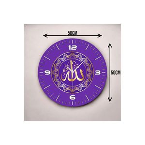 Reloj de pared de mesa de madera con patrón religioso colorido, 50cm, reloj de pared con pantalla de número de regalo de mesa silencioso - Product Image 5