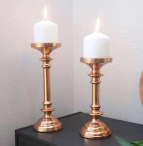 Bougeoir et support en métal antique en laiton fabriqués en métal de fer pour la décoration de mariage - Product Image 5