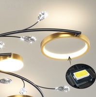 Led Modern Control Lights Acrylique Intérieur Maison Rondes Chambre Plafonnier