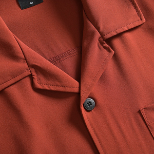 Camisas de Vestir con Cuello Cubano, 100% Algodón, Transpirables, Corte Ajustado, para Hombre, Color Sólido, Teñidas, Elegantes, Venta al Por Mayor, Suministro B2B - Product Image 4