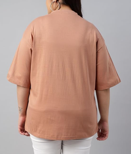 Factory Price Hot Selling Women's Oversized T-Shirts Breathable Custom Plus Size Light <b>Weight</b> Casual Eco-Friendly 100% Cotton - Product Image 5