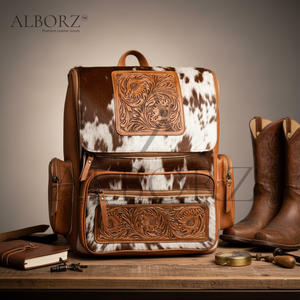 Sac à dos en cuir de vachette artisanal, nouveau style, design sculpté, bohème, portable, avec cadre interne, personnalisable, vente en gros - Product Image 3