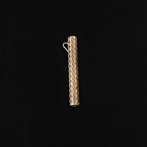 Colgante de Latón Chapado en Oro Trenzado Estilo Hip Hop, 64x8MM - Product Image 2