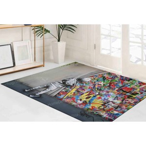 Alfombras de Calle, Alfombra de Exterior, Alfombra Pintada, Alfombra Banksy Detrás de la Cortina, Alfombra Gobelino - Product Image 5