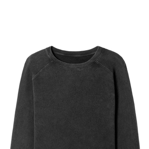 Sweat-shirt à col rond en éponge biologique pour homme Pull en coton chanvre effet délavé à l'acide Street Wear personnalisé Design brodé 100% coton - Product Image 6