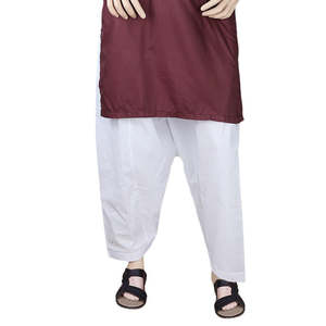 Insight International Premium White Cotton Shalwar for <b>Men</b> Loose Fit Traditional Eastern Pants Factory Wholesale Ethnic Trousers - Product Image 2