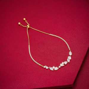 Zircon <b>Bracelet</b> 191931 Marquise Cut Diamond Shape Zinc Alloy Material for Parties - Product Image 2