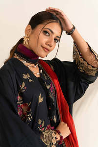 100% ผ้าลินินแท้สำหรับผู้หญิงชุดเดรส3ชิ้นสไตล์อินเดียชุดปาร์ตี้น้ำหนักเบาออกแบบได้ตามที่ต้องการเหมาะสำหรับฤดูหนาว - Product Image 3