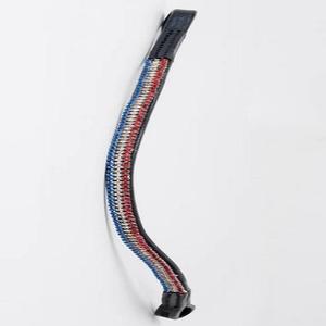 Mejor venta al por mayor fabricante de Productos Ecuestres de caballos hechos a mano 3 filas Azul Rojo y Blanco cristales cuero caballo ceja banda - Product Image 3