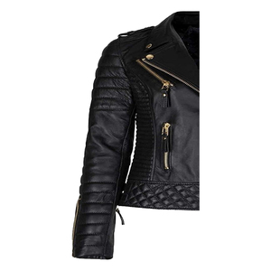 Blouson de moto en peau de mouton véritable 100% sur mesure de qualité supérieure pour femmes, écologique, coupe-vent, élégant, tendance, chauffant - Product Image 6