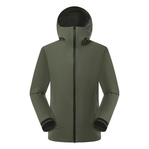 Vestes imperméables pour hommes Manteaux à capuche coupe-vent d'extérieur Veste de course Veste de sport zippée personnalisée - Product Image 5