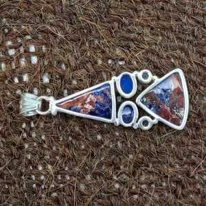 สร้อยคอจี้เงินสเตอร์ลิง925ทันสมัยพร้อมจี้อัญมณีหลากสีจี้แฟชั่นสำหรับผู้หญิงและเด็ก - Product Image 3