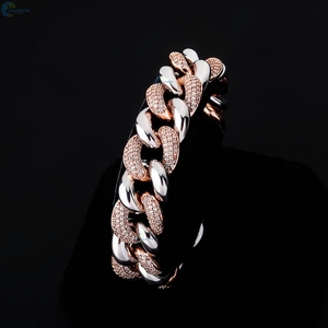 Premium Iced Out Cuban Link <b>Bracelet</b> Solid White Gold Plated Hip Hop <b>Bracelet</b> Bling <b>Moissanite</b> Diamond <b>Bracelet</b> - Product Image 4