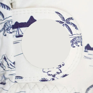 Guante de Golf de Cuero Genuino Blanco de Alta Calidad con Estampado Tropical Azul, para Mano Derecha, Antideslizante, Unisex, para Uso en Exteriores - Product Image 6