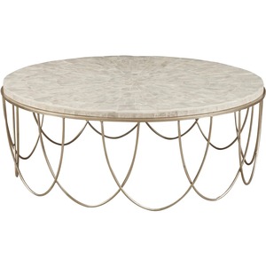 Table basse en laiton circulaire de style moderne et écologique, dessus en marbre naturel, base en cuivre pur, meubles de salon - Product Image 6