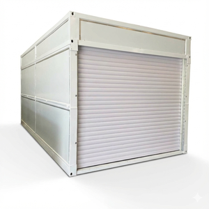 Garage modulaire pliable en acier galvanisé robuste, style design industriel-moderne, pour utilisation comme abri de voiture, maison, atelier ou magasin. - Product Image 1