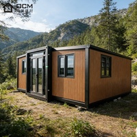 Casa Container Espandibile OCM 20ft, Montaggio Rapido, Casa Modulare Prefabbricata per Mercato UK e Germania, Casa Portatile Compatta, Ufficio da Giardino