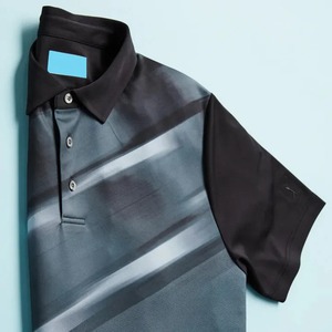 Nouveau tricot Slim Fit de haute qualité couleur impression mode nouveau Design à manches courtes Golf Polo hommes chemises - Product Image 3