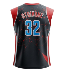 Conjunto de camiseta y pantalones cortos de baloncesto sublimados Strivone personalizados, uniforme de equipo, ropa deportiva, kit de baloncesto de secado rápido transpirable - Product Image 2