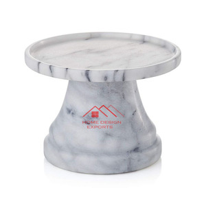 Décoration de mariage d'hôtel support créatif pour gâteau en marbre présentoir simple et double couche pour gâteau et dessert avec plateau en marbre - Product Image 2