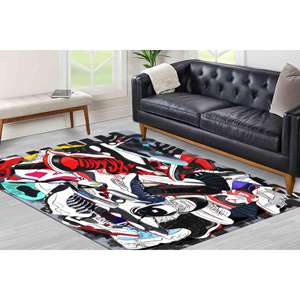Alfombra de Zapatillas Deportivas: Arte Graffiti, Decoración Moderna para el Hogar, Alfombra Estampada, Alfombra Suave No Tejida - Product Image 5