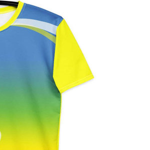 Último diseño de impresión por sublimación camiseta a la venta 100% poliéster nueva llegada hombres sublimación camiseta - Product Image 6