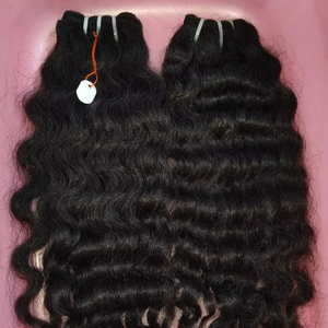 ส่วนลดราคาโรงงานผลิตภัณฑ์บริสุทธิ์ธรรมชาติมนุษย์ผม.ธรรมชาติ Remy อินเดียลึกคลื่นมนุษย์ทอผ้า - Product Image 1