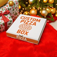 Boîte à pizza en papier kraft brun et blanc écologique, biodégradable, recyclable, adaptée au micro-ondes, emballage alimentaire pour emporter, nouveaux packsVN