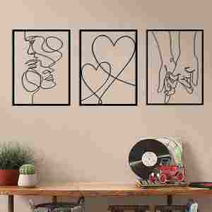 Art mural abstrait de luxe cadre carré décor de salon fait à la main style hôtel fabriqué en inde - Product Image 5