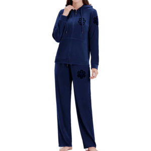 High Quality All Size <b>Velvet</b> Velour Tracksuit Women 2 Piece Winter Zip up Crop <b>Hoodie</b> Female Sweatshirt Sweatpants Set for Girls - Product Image 1