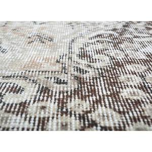 Vintage Hand Knotted <b>Wool</b> Rug Beige <b>Brown</b> Medallion Abstract Rectangle Pattern for Home Handmade for Living Hallway-Pae-2187 - Product Image 3