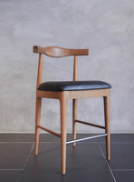 Tabouret de bar en teck pour restaurant, hôtel, villa, resort, café, mobilier commercial pour l'hôtellerie