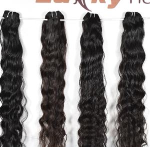 Extensions de cheveux humains naturels 100% machine double trame, non traités, cuticules alignées, cheveux vierges indiens Remy, styles de cheveux ondulés - Product Image 1